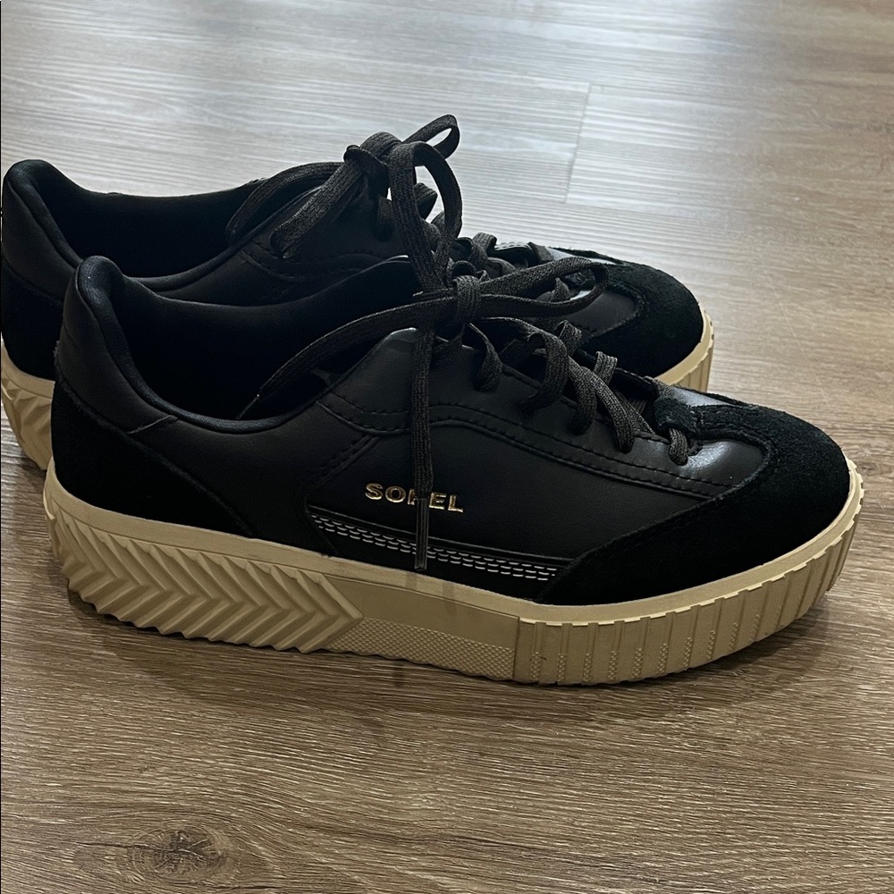 Sorel Black Sneakers with Tan Soles